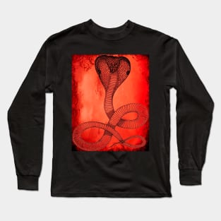 Red Fire Cobra Cool Design Long Sleeve T-Shirt